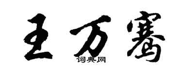 胡問遂王萬騫行書個性簽名怎么寫
