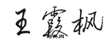 駱恆光王霞楓行書個性簽名怎么寫