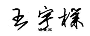 朱錫榮王宇朴草書個性簽名怎么寫