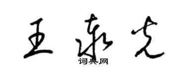 梁錦英王泰光草書個性簽名怎么寫