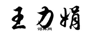 胡問遂王力娟行書個性簽名怎么寫
