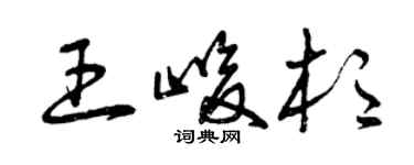 曾慶福王峻杉草書個性簽名怎么寫