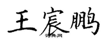 丁謙王宸鵬楷書個性簽名怎么寫