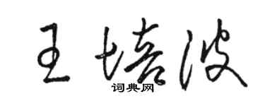 駱恆光王培波草書個性簽名怎么寫
