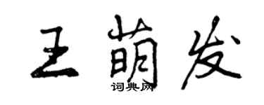 曾慶福王萌發行書個性簽名怎么寫