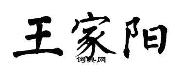翁闓運王家陽楷書個性簽名怎么寫