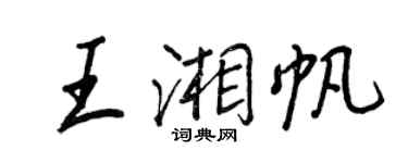 王正良王湘帆行書個性簽名怎么寫
