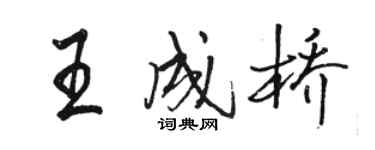 駱恆光王成橋行書個性簽名怎么寫