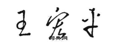 駱恆光王宏平草書個性簽名怎么寫