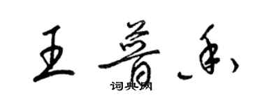 梁錦英王普香草書個性簽名怎么寫