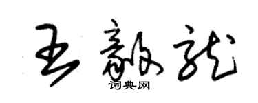 朱錫榮王毅龍草書個性簽名怎么寫