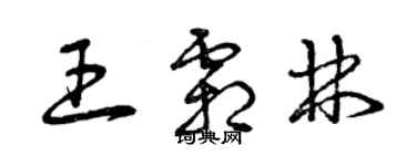 曾慶福王霜林草書個性簽名怎么寫