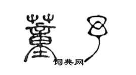 陳聲遠董予篆書個性簽名怎么寫