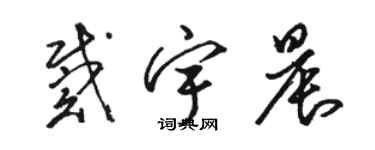 駱恆光戴宇晨草書個性簽名怎么寫