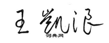 駱恆光王凱浪草書個性簽名怎么寫