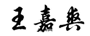 胡問遂王嘉爽行書個性簽名怎么寫