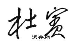 駱恆光杜賓草書個性簽名怎么寫