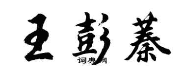 胡問遂王彭蓁行書個性簽名怎么寫