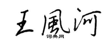 王正良王風河行書個性簽名怎么寫