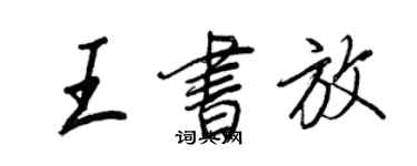 王正良王書放行書個性簽名怎么寫