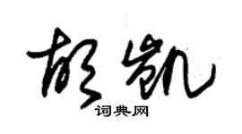 朱錫榮胡凱草書個性簽名怎么寫