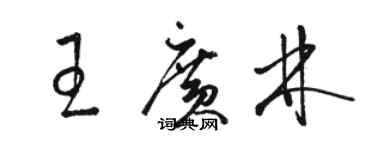 駱恆光王廣林草書個性簽名怎么寫