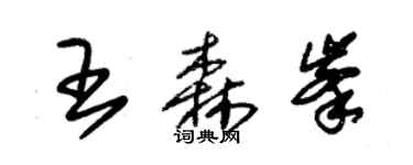 朱錫榮王森峰草書個性簽名怎么寫