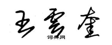 朱錫榮王雲奎草書個性簽名怎么寫