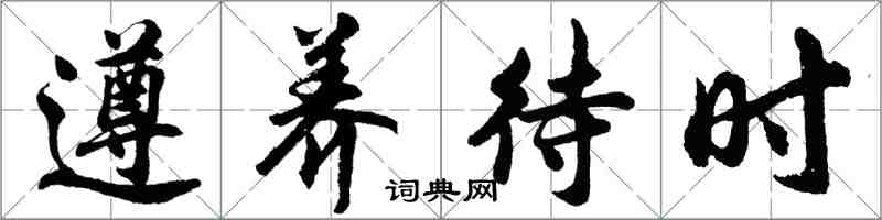 胡問遂遵養待時行書怎么寫