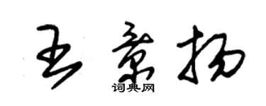 朱錫榮王景揚草書個性簽名怎么寫