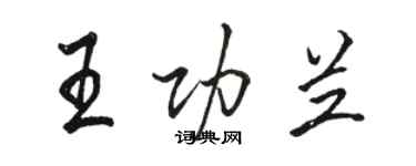 駱恆光王功蘭行書個性簽名怎么寫