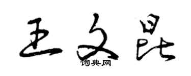 曾慶福王文昆草書個性簽名怎么寫