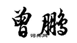 胡問遂曾鵬行書個性簽名怎么寫