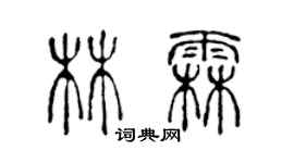 陳聲遠林霖篆書個性簽名怎么寫