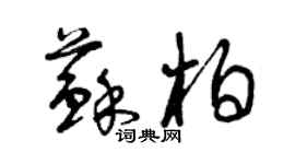 曾慶福蘇柏草書個性簽名怎么寫