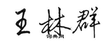 駱恆光王林群行書個性簽名怎么寫