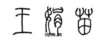 陳墨王娟苗篆書個性簽名怎么寫