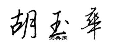 王正良胡玉華行書個性簽名怎么寫