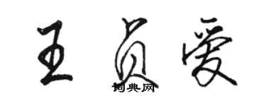 駱恆光王貞愛行書個性簽名怎么寫