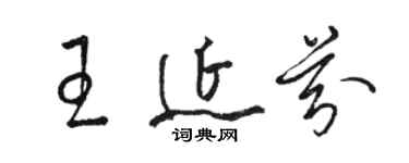 駱恆光王延芬草書個性簽名怎么寫