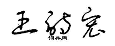 曾慶福王詩宏草書個性簽名怎么寫