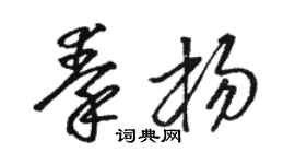 駱恆光秦楊草書個性簽名怎么寫