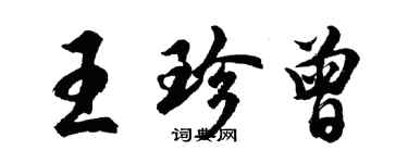 胡問遂王珍曾行書個性簽名怎么寫