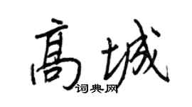 王正良高城行書個性簽名怎么寫
