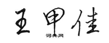 駱恆光王甲佳行書個性簽名怎么寫