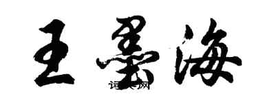 胡問遂王墨海行書個性簽名怎么寫