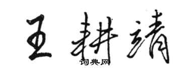 駱恆光王耕靖行書個性簽名怎么寫