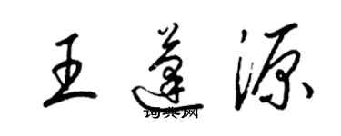 梁錦英王蓬源草書個性簽名怎么寫