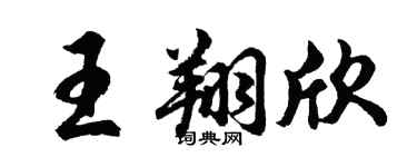 胡問遂王翔欣行書個性簽名怎么寫