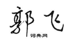 駱恆光郭飛行書個性簽名怎么寫